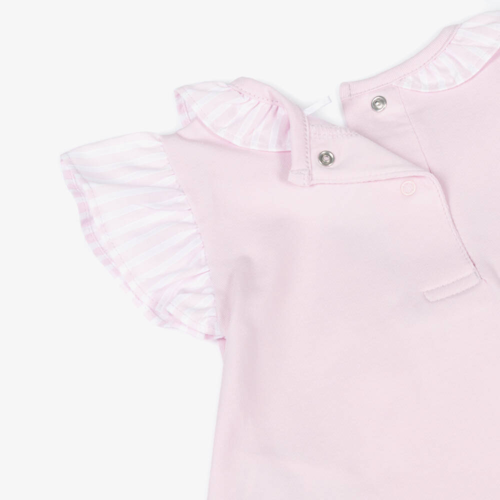A Dee-Girls Light Pink Bow Ensemble | Childrensalon Outlet