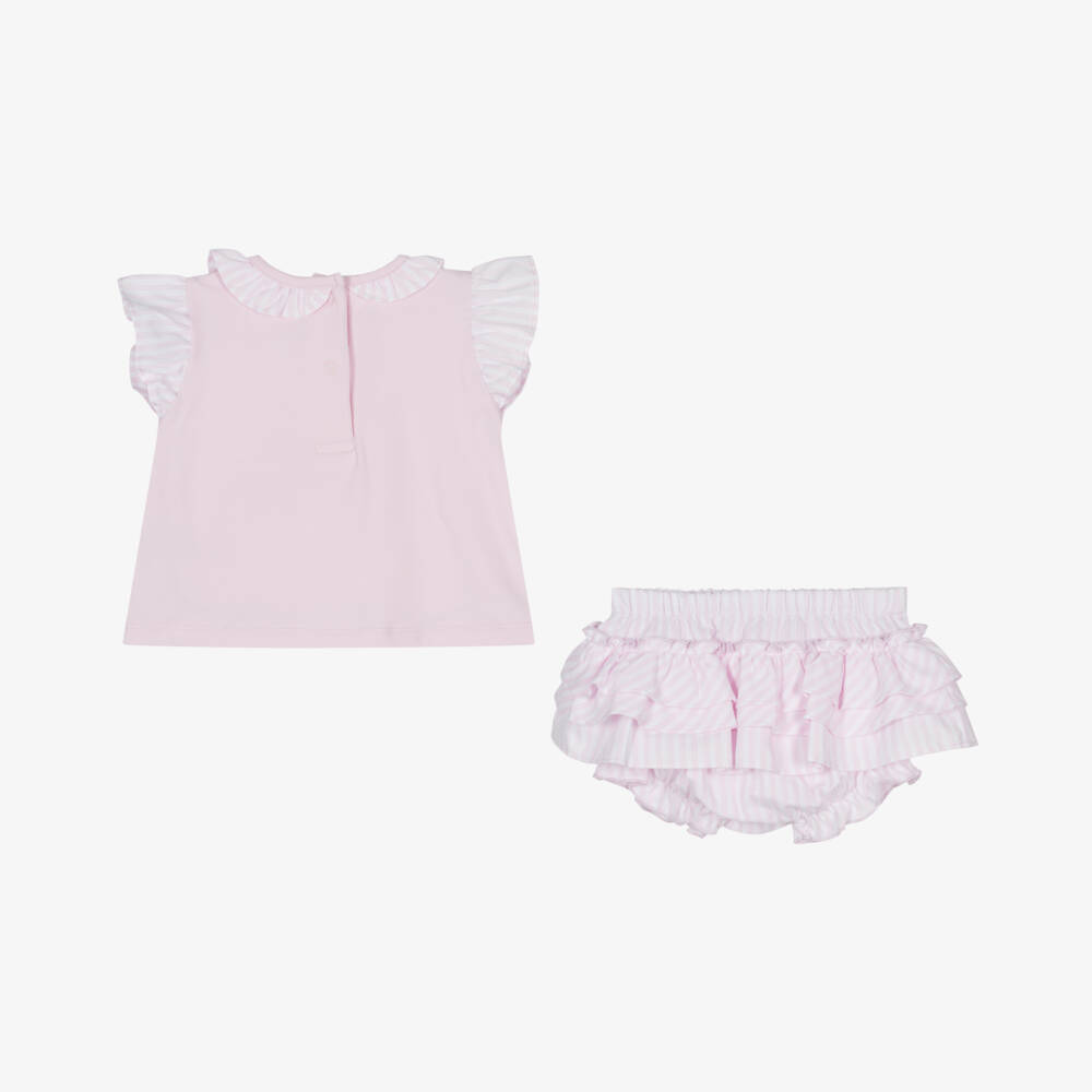 A Dee-Girls Light Pink Bow Ensemble | Childrensalon Outlet
