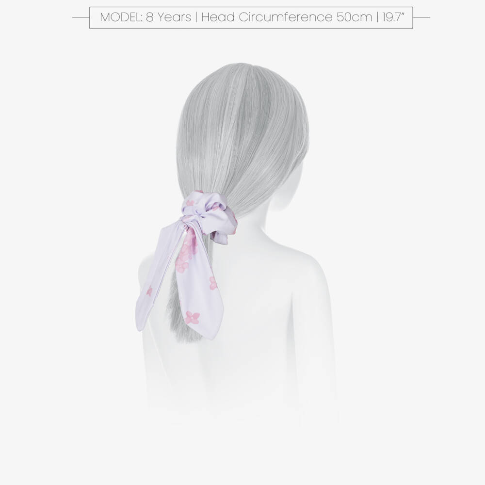 A Dee-Girls Lilac Floral Patterned Hair Tie | Childrensalon Outlet