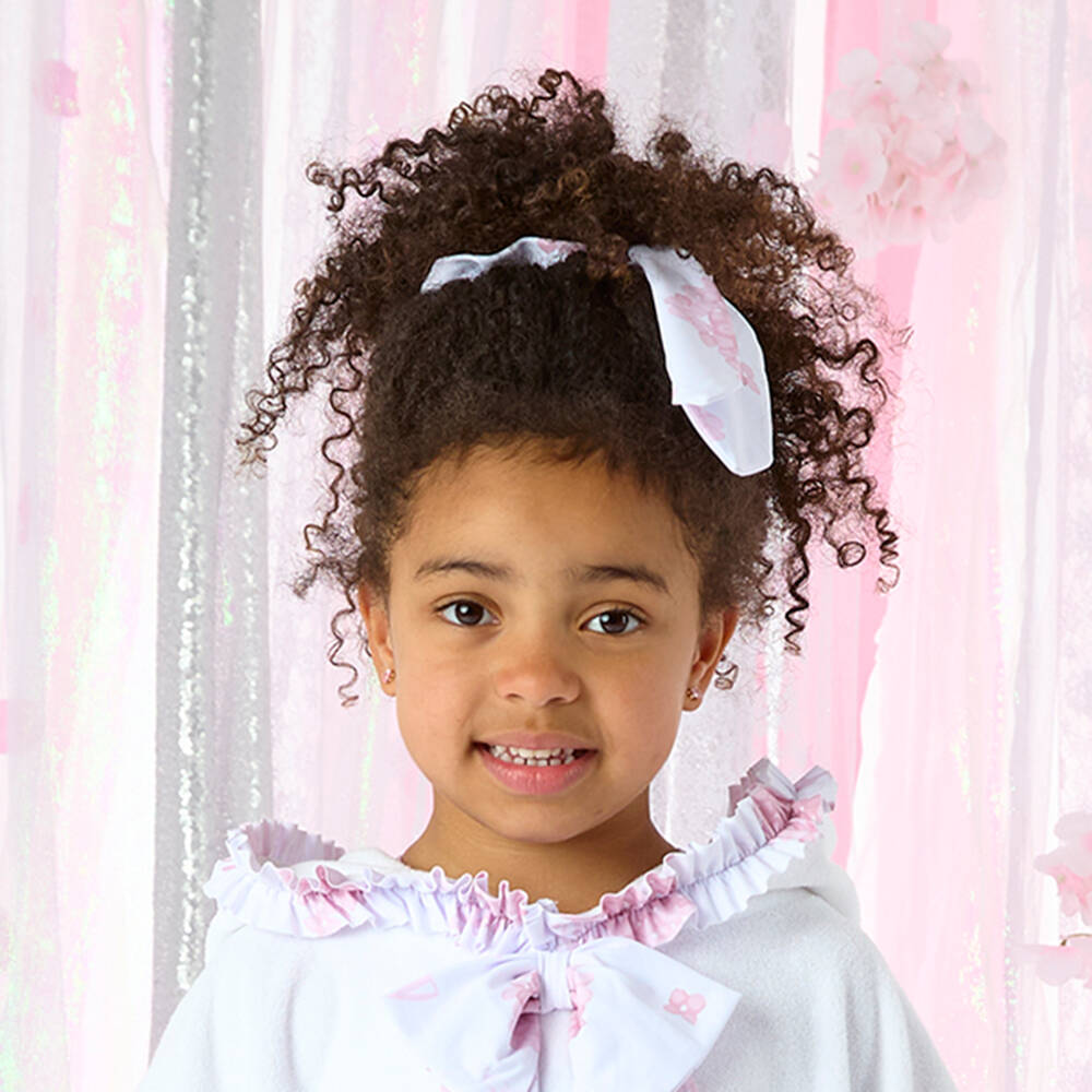 A Dee-Girls Lilac Floral Patterned Hair Tie | Childrensalon Outlet