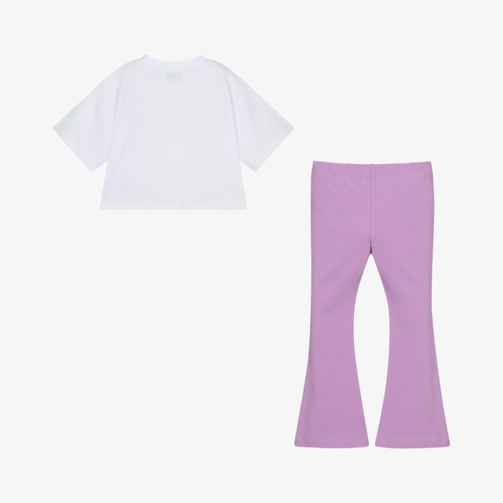 A Dee-طقم بناتي بلون أرجواني وعاجي | Childrensalon Outlet