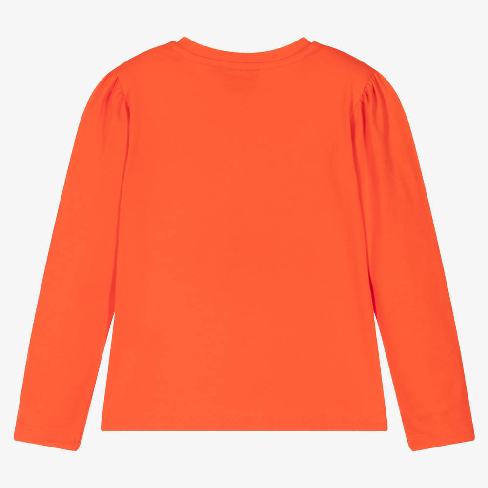 A Dee-Girls Orange Cotton Tiger Top | Childrensalon Outlet