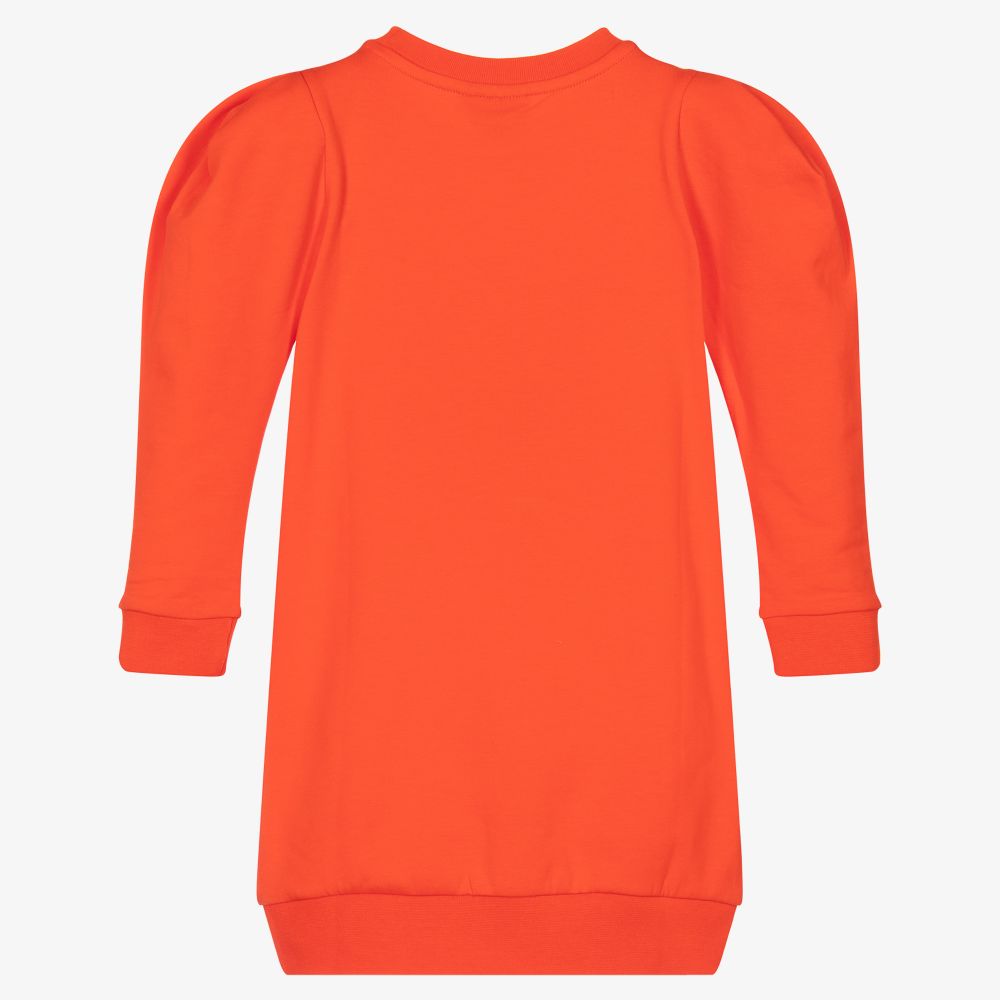 A Dee Girls Orange Sweatshirt Dress