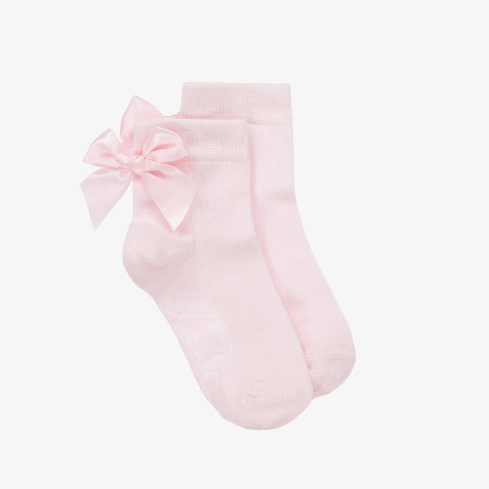 A Dee-Girls Pastel Bow Knit Socks | Childrensalon Outlet