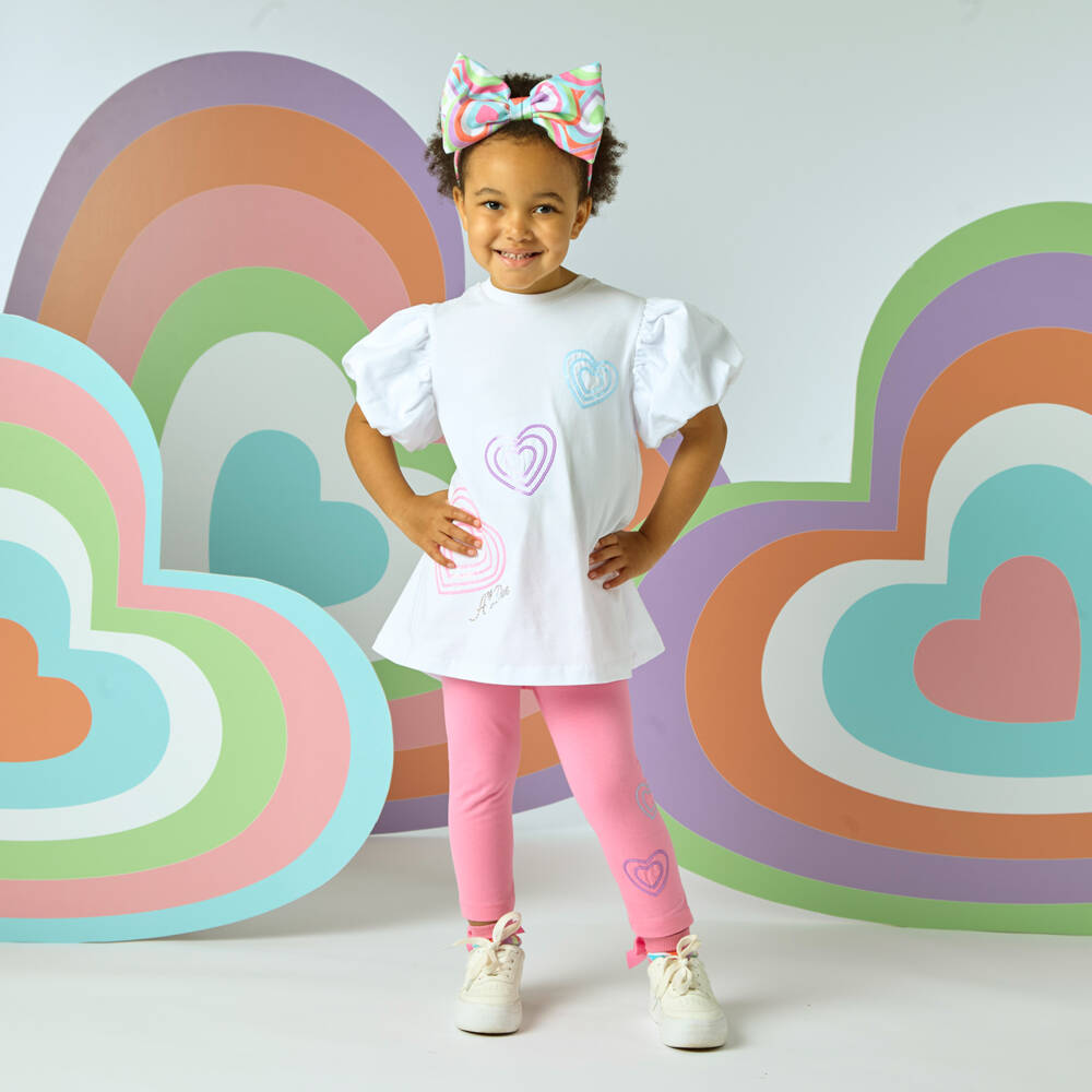 A Dee-Комплект пастельных хлопковых леггинсов для девочек | Childrensalon Outlet