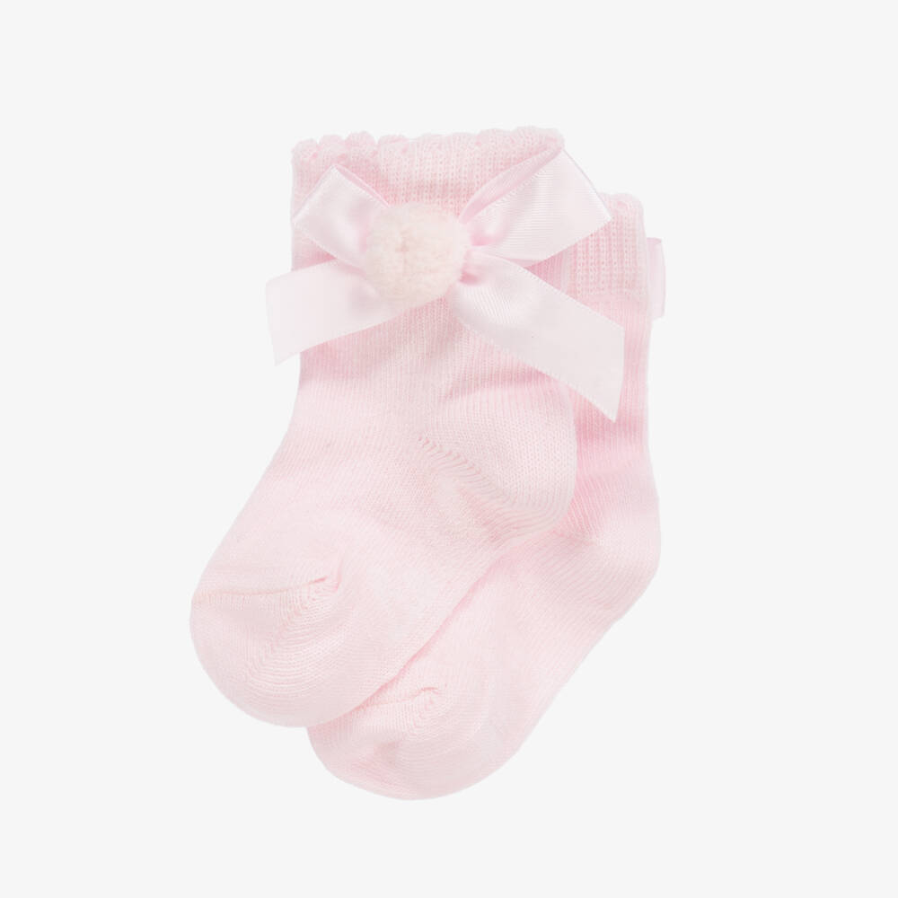 A Dee-Girls Pastel Pink Knit Socks | Childrensalon Outlet