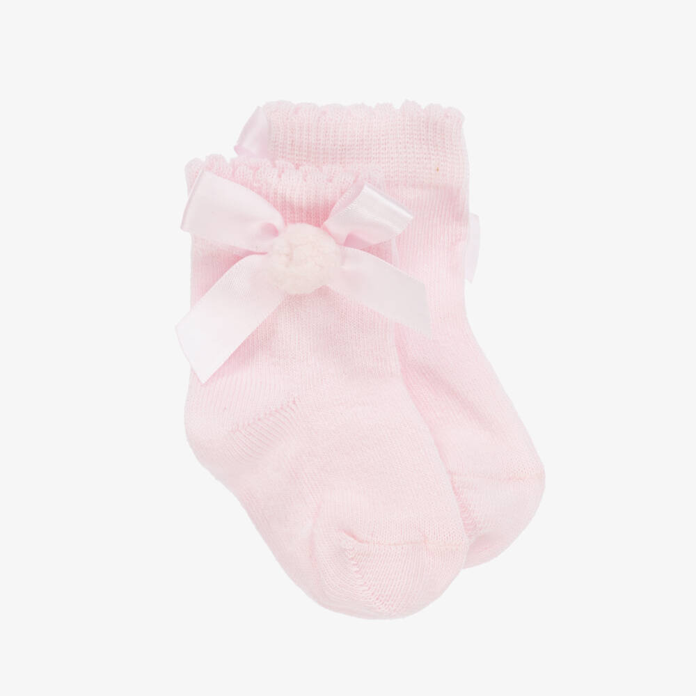 A Dee-Girls Pastel Pink Knit Socks | Childrensalon Outlet