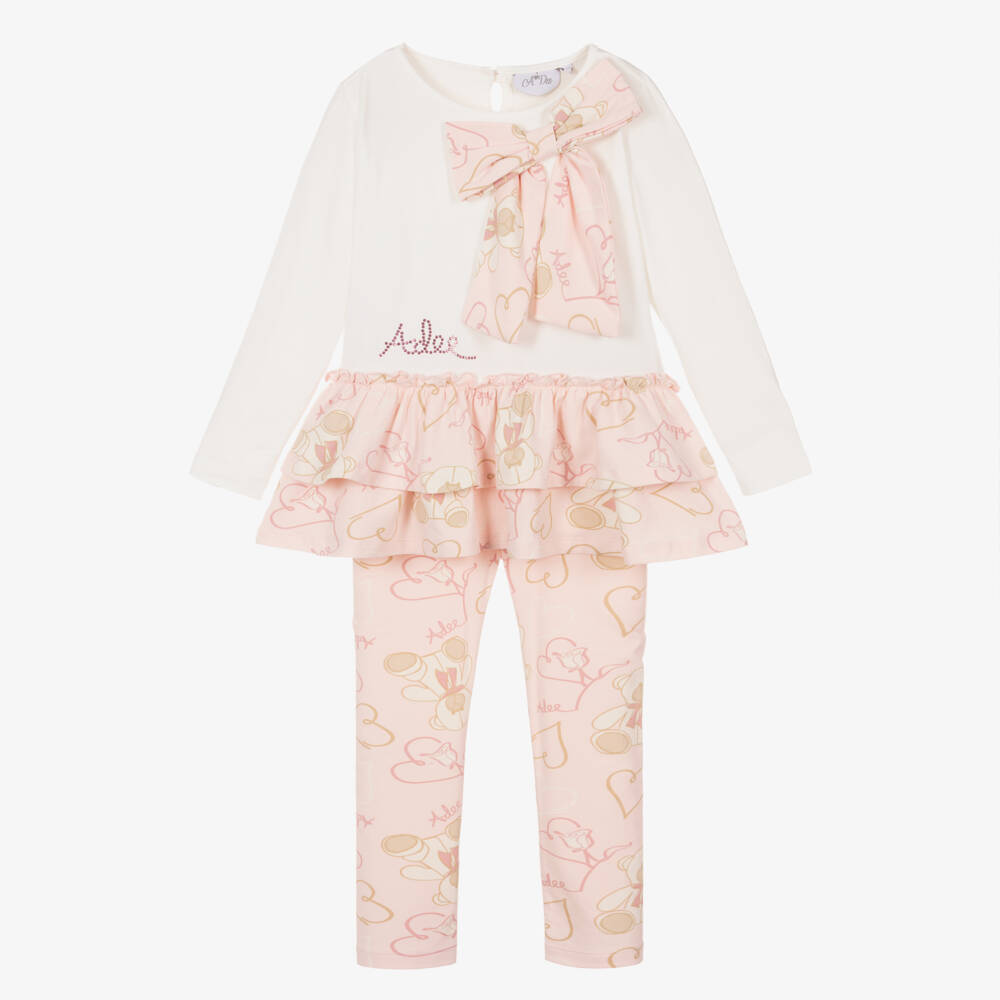 A Dee-Girls Pastel Pink Leggings Ensemble | Childrensalon Outlet