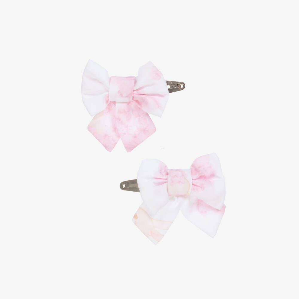 A Dee-Girls Pink Blossom Hair Clips Duo | Childrensalon Outlet