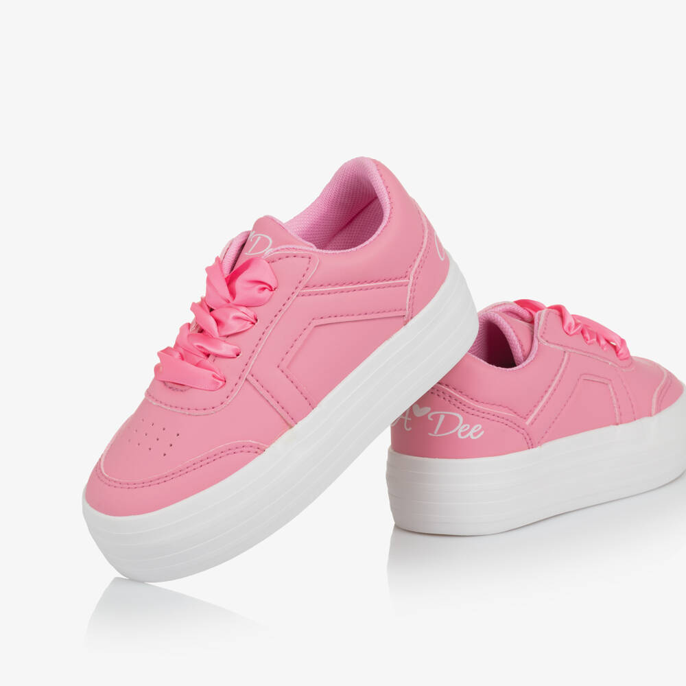 A Dee-Girls Pink Chunky Lace-Up Trainers | Childrensalon Outlet