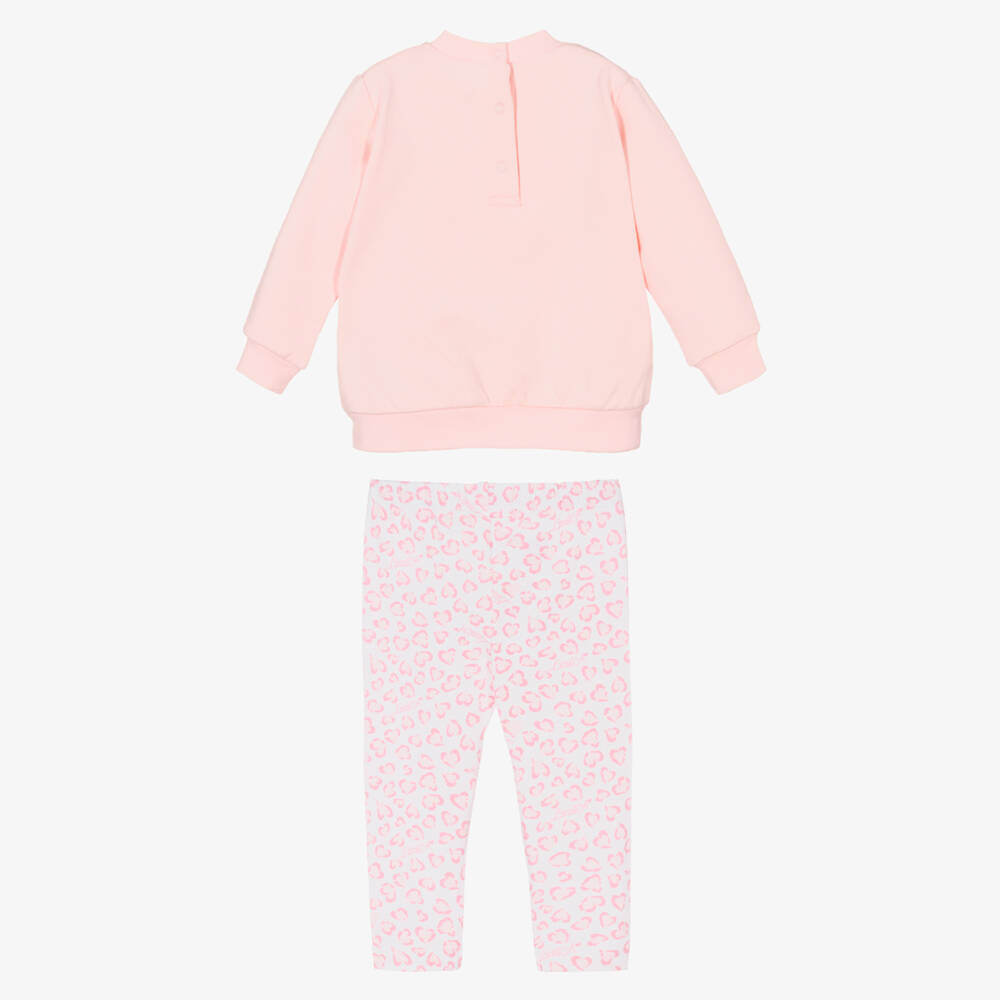 A Dee-Girls Pink Cotton Balloon Leggings Set | Childrensalon Outlet
