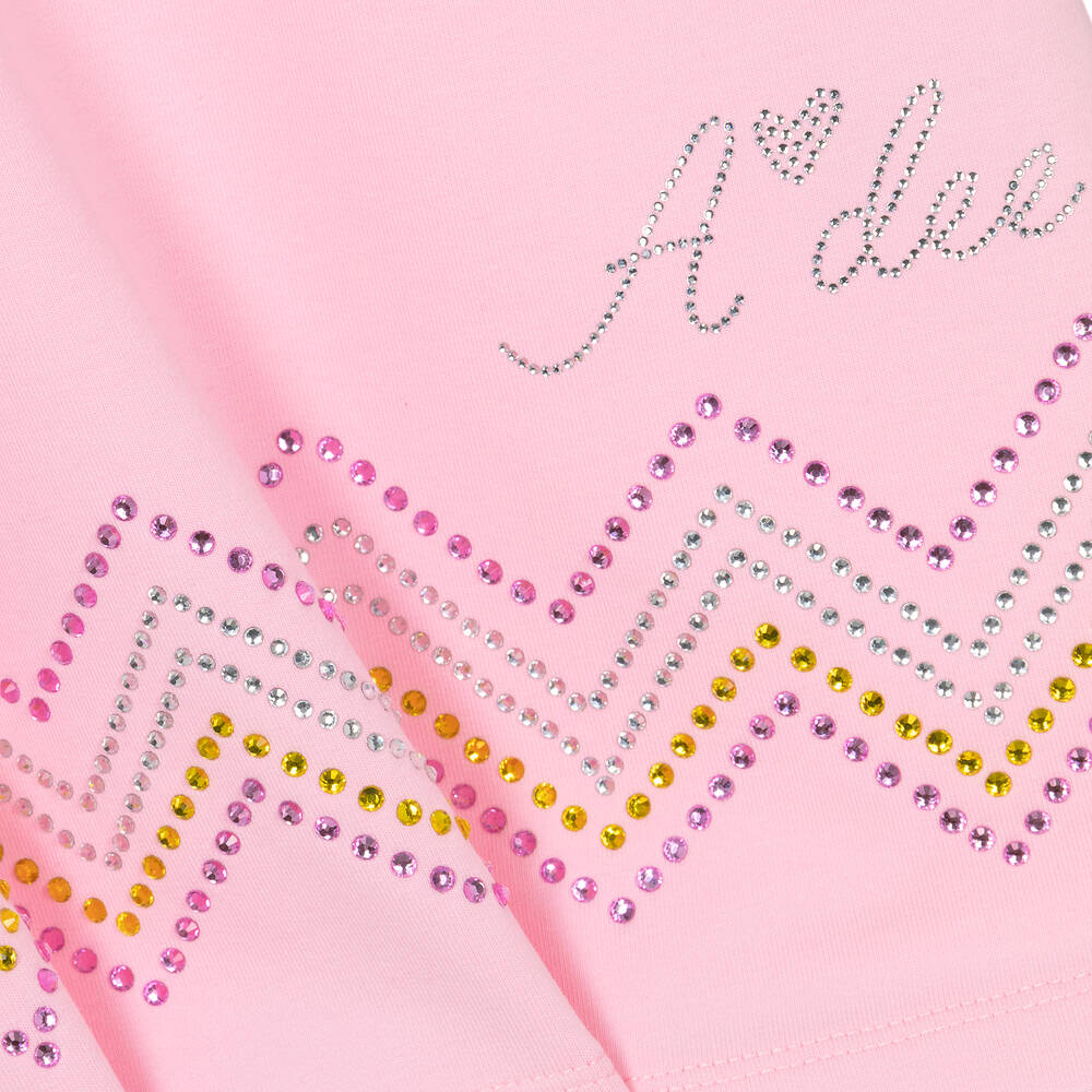 A Dee-فستان قطن جيرسي لون زهري مزين بفيونكة | Childrensalon Outlet