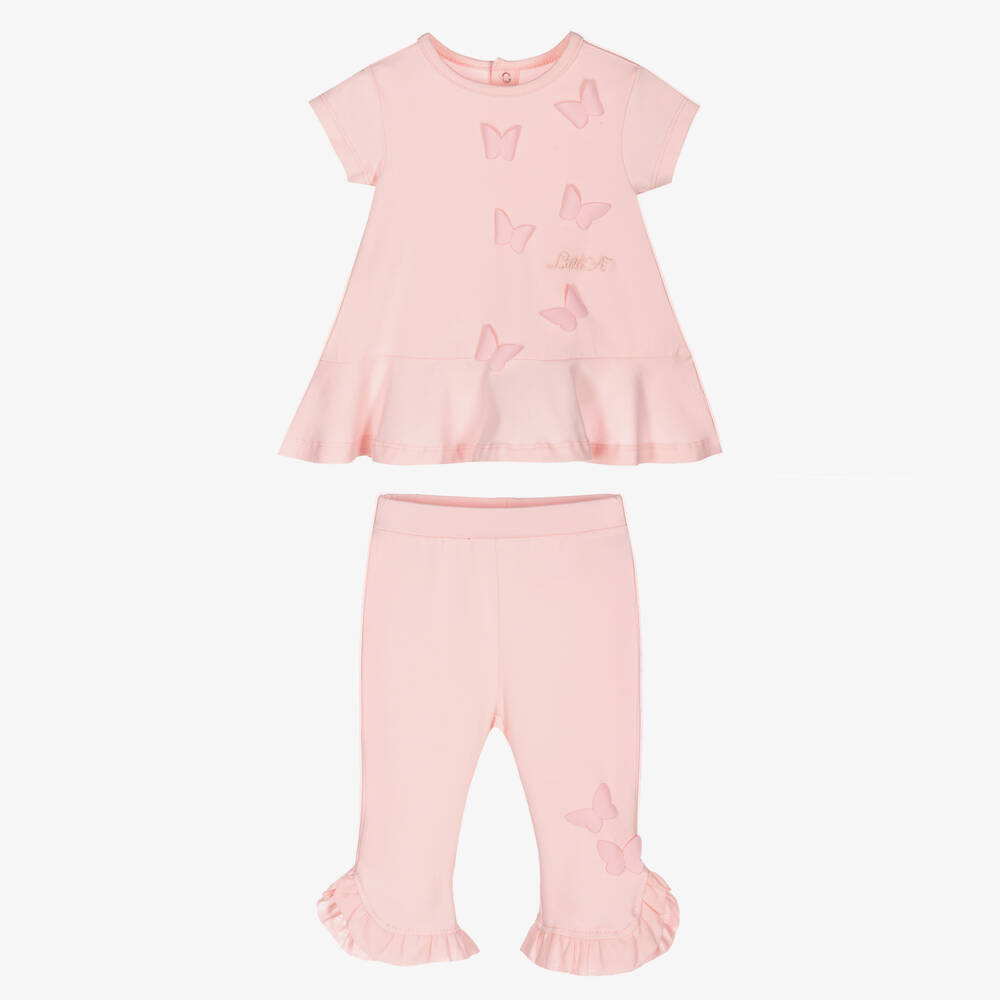 A Dee-Розовый топ с бабочками и легинсы | Childrensalon Outlet