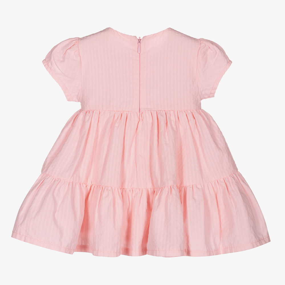 A Dee - Girls Pink Cotton Dress Set | Childrensalon Outlet