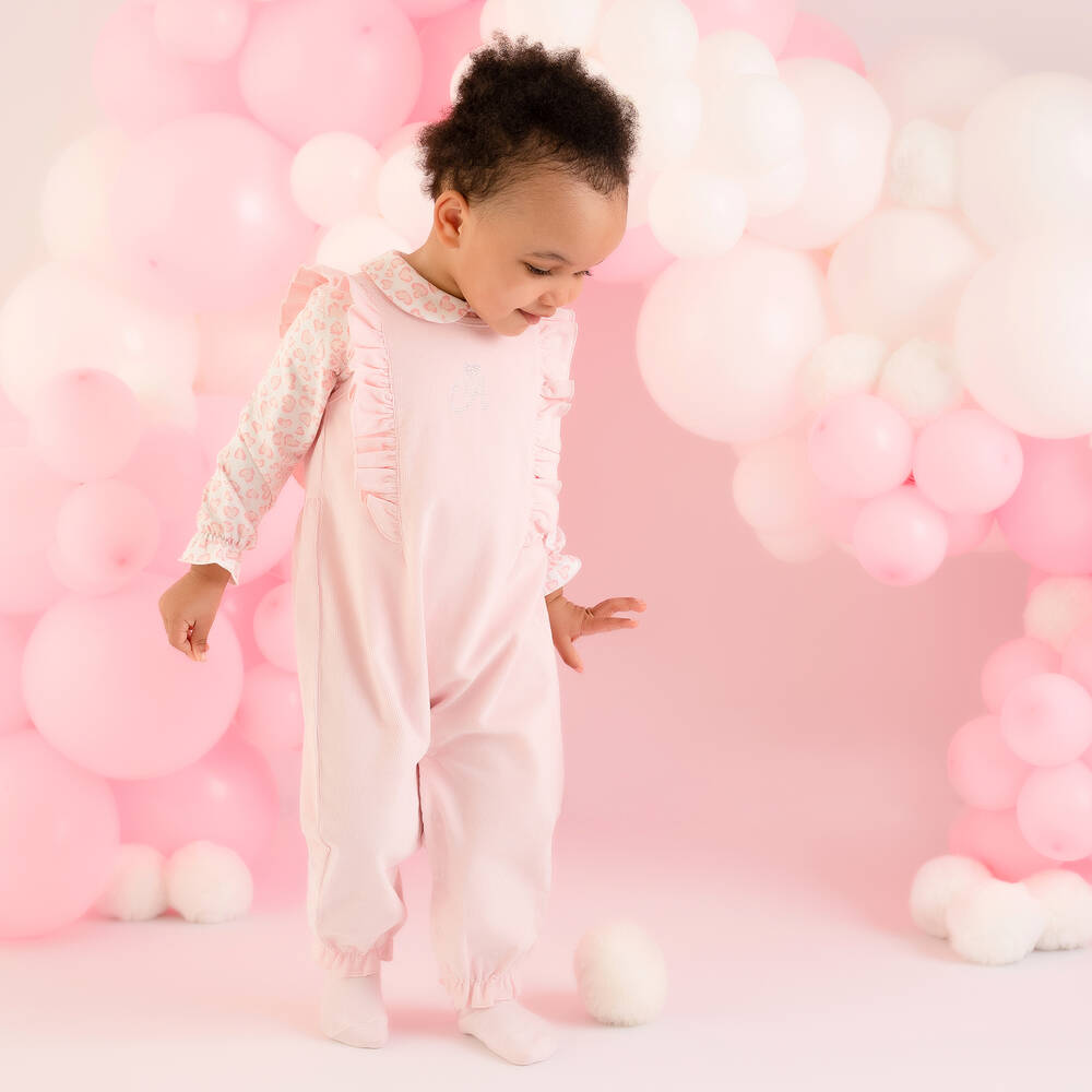 A Dee-Розовый топ и полукомбинезон из хлопка для девочек | Childrensalon Outlet