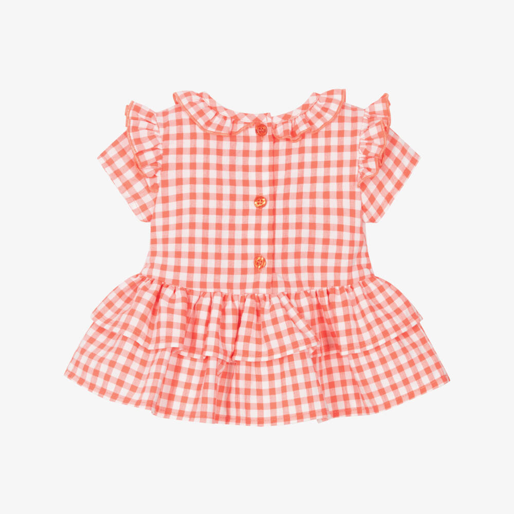 A Dee-Розовое платье и трусики на подгузник в клетку | Childrensalon Outlet