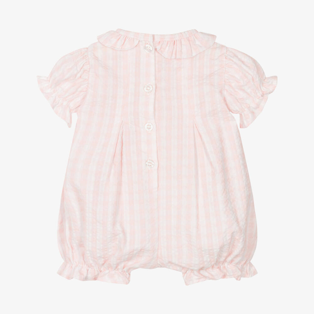 A Dee-Girls Pink Cotton Gingham Shortie | Childrensalon Outlet