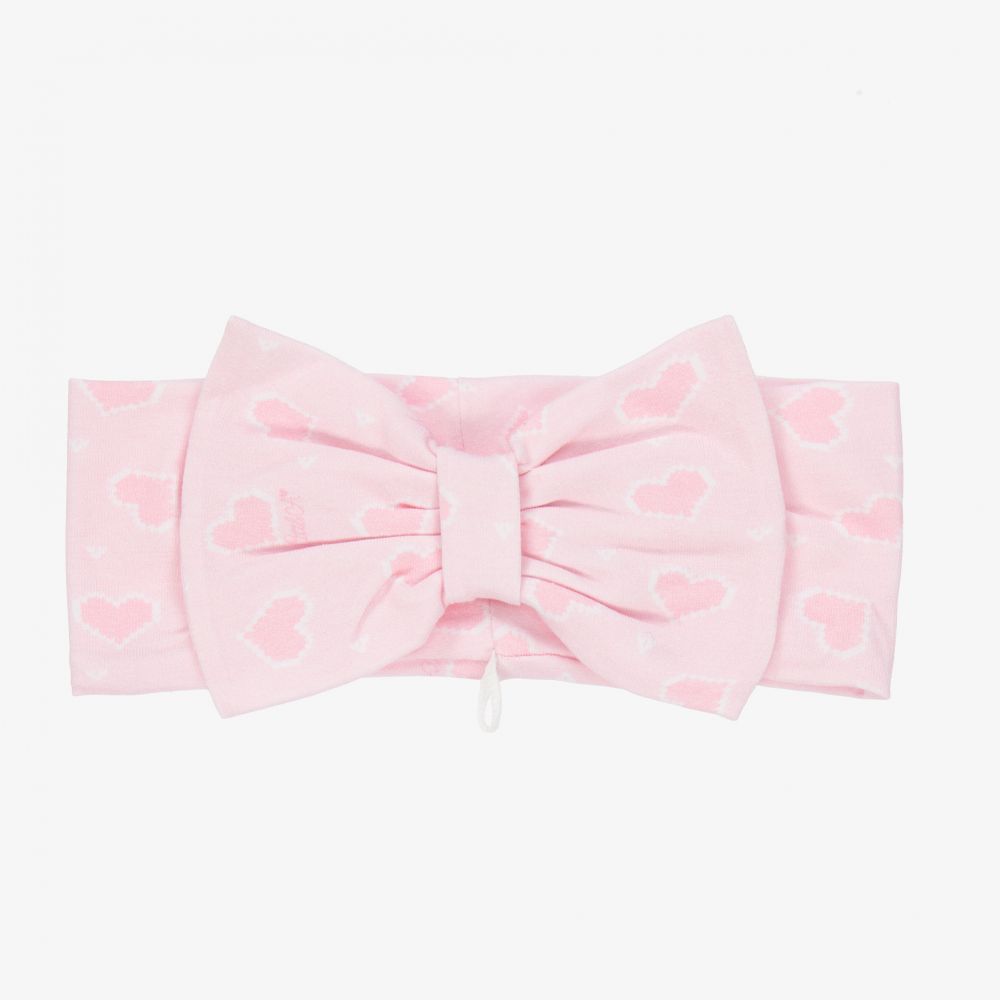 A Dee - Girls Pink Cotton Headband | Childrensalon