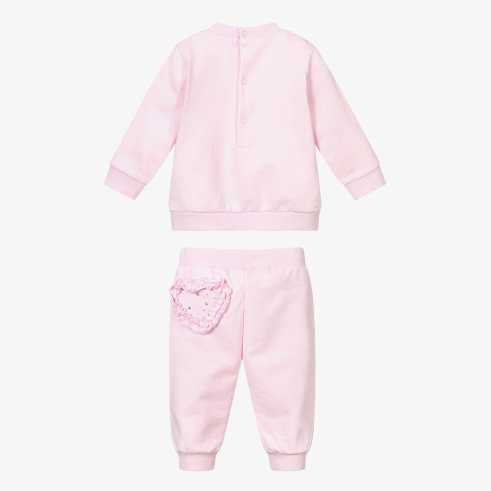 A Dee-Розовый спортивный костюм из хлопка | Childrensalon Outlet