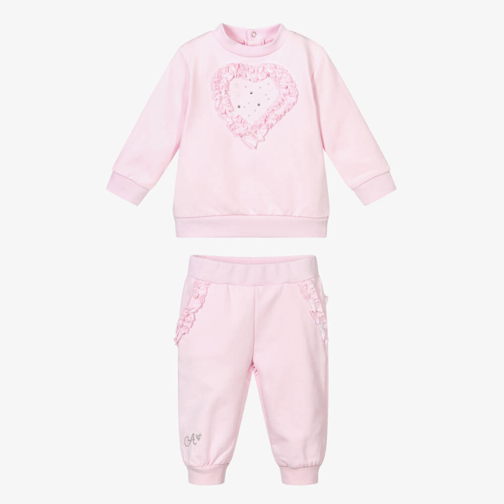 A Dee-Розовый спортивный костюм из хлопка | Childrensalon Outlet