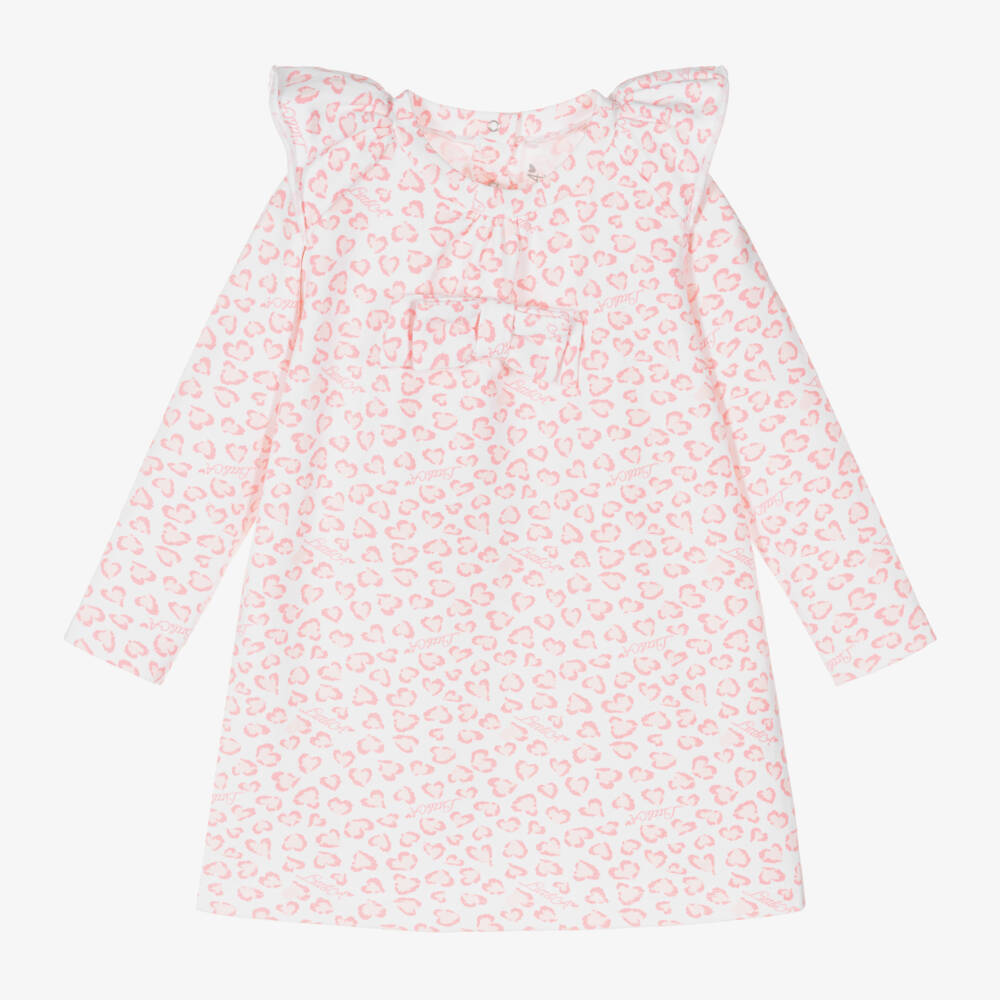 A Dee-Girls Pink Cotton Hearts Dress | Childrensalon Outlet