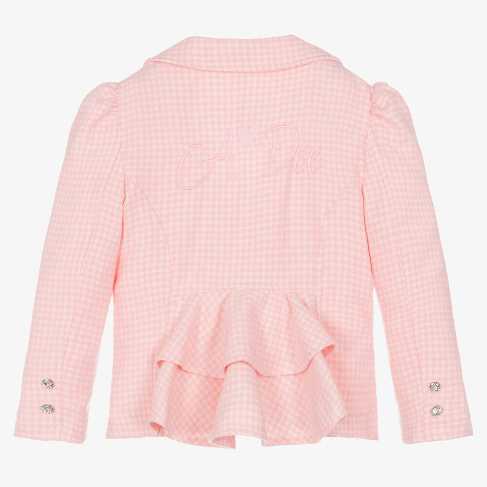 آدي-جاكيت بليزر مزيج قطن لون زهري للبنات | Childrensalon Outlet