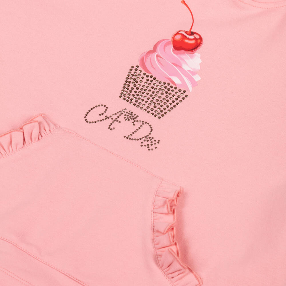 A Dee-Girls Pink Cotton Jersey Hoodie & Leggings Set | Childrensalon Outlet