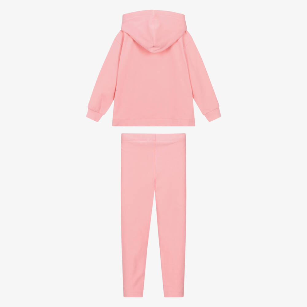 A Dee-Girls Pink Cotton Jersey Hoodie & Leggings Set | Childrensalon Outlet