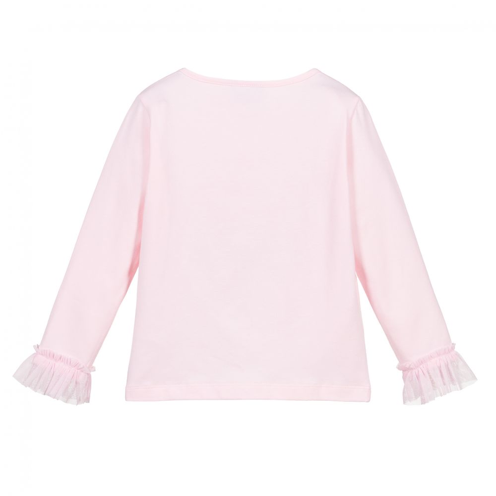 A Dee-Розовый топ из хлопкового джерси для девочек | Childrensalon Outlet