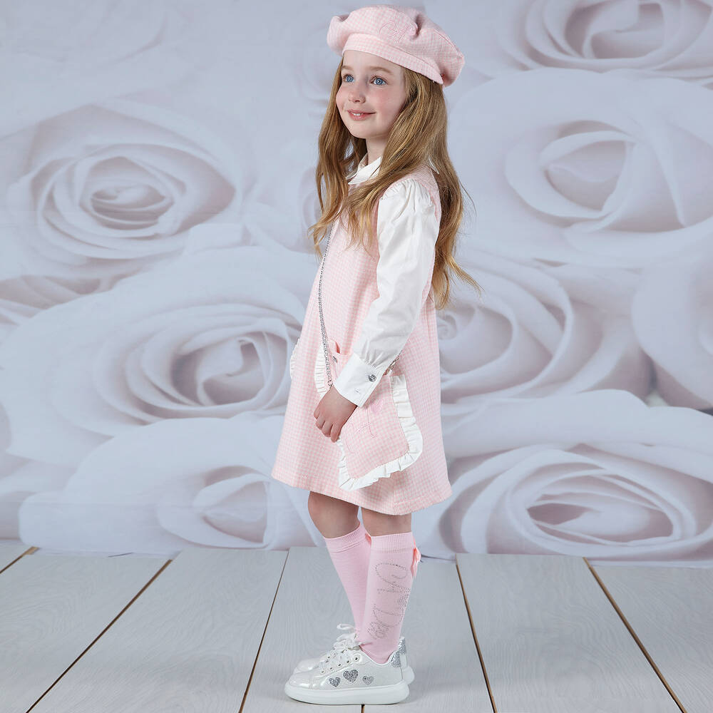 A Dee-Розовые хлопковые гольфы со стразами | Childrensalon Outlet