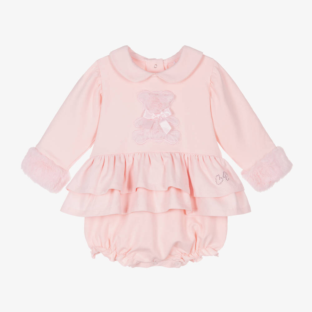 A Dee-Girls Pink Cotton Teddy Shortie | Childrensalon Outlet