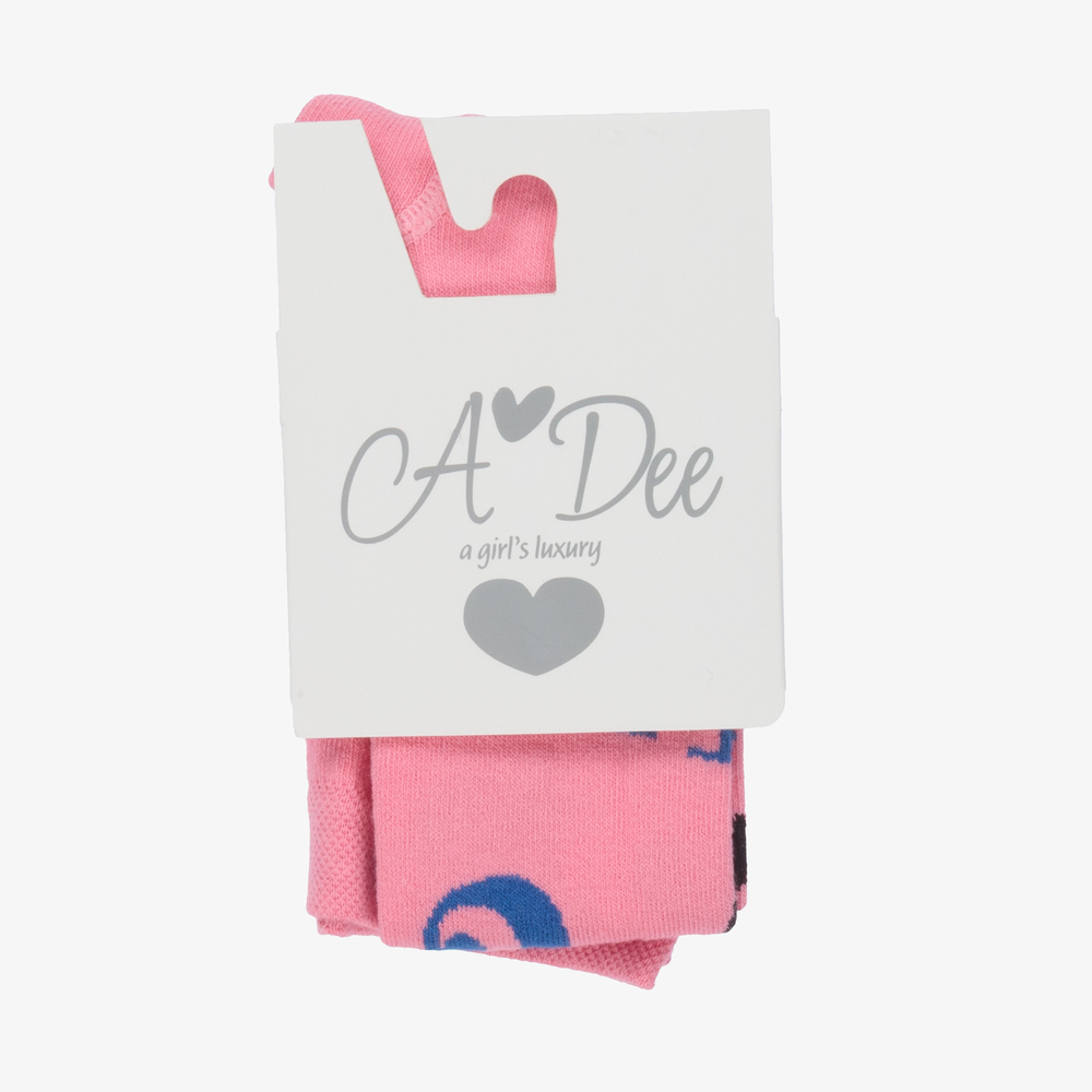 A Dee-Girls Pink Cotton Tights | Childrensalon Outlet