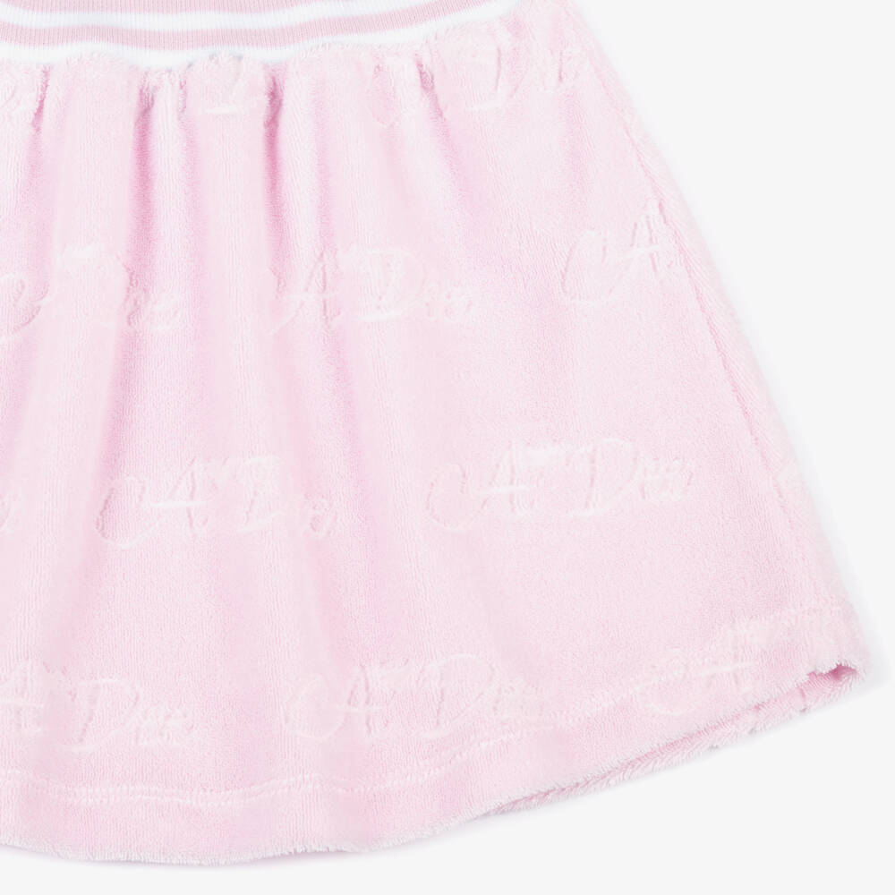 A Dee-Girls Pink Cotton Towelling Ensemble | Childrensalon Outlet