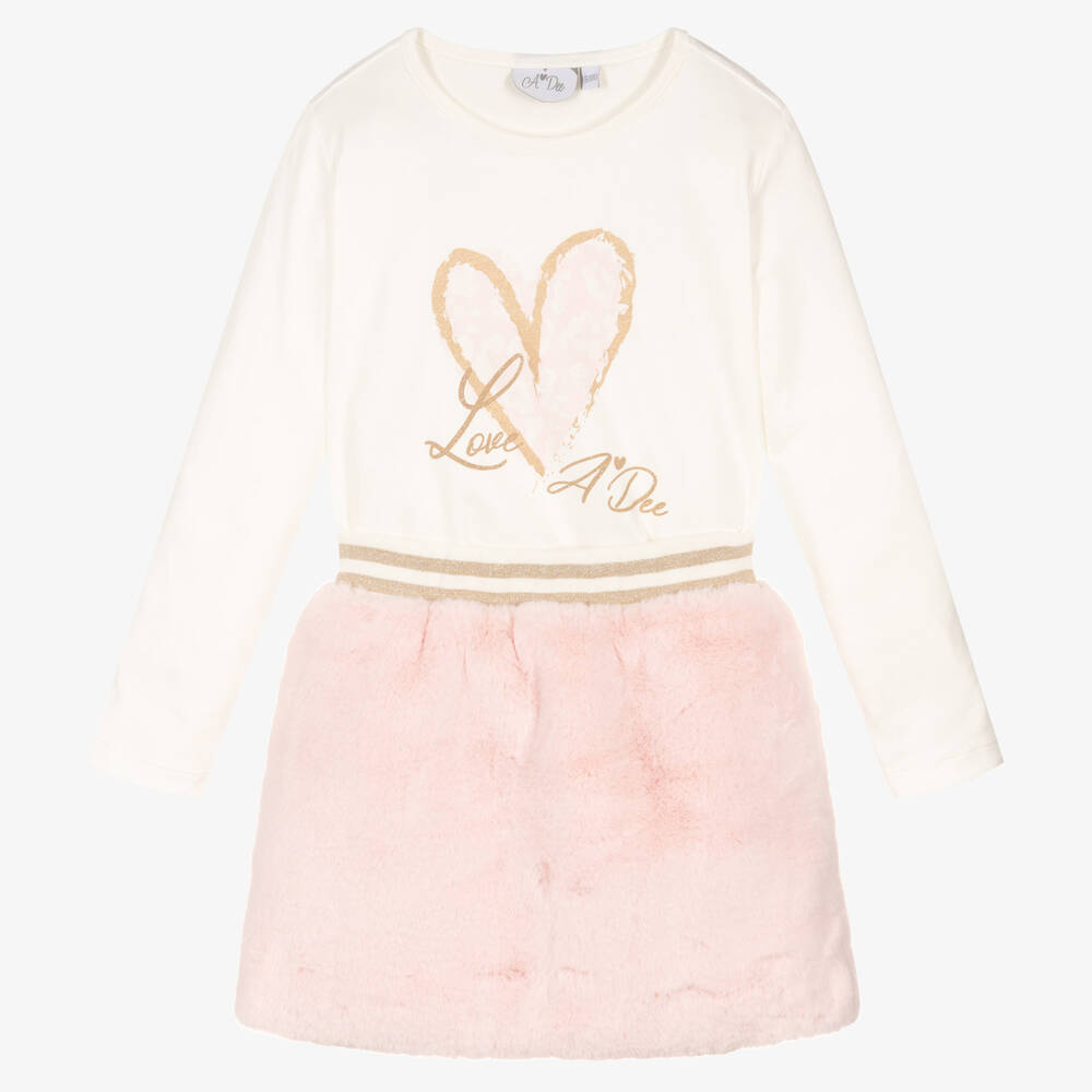 A Dee - Топ и розовая юбка из искусственного меха | Childrensalon