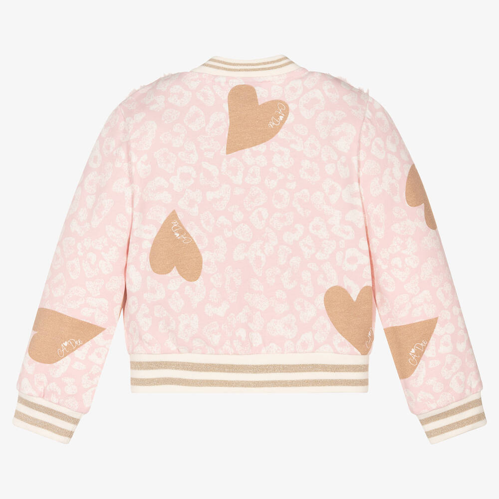 A Dee-Girls Pink Faux Fur Zip-Up Top | Childrensalon Outlet