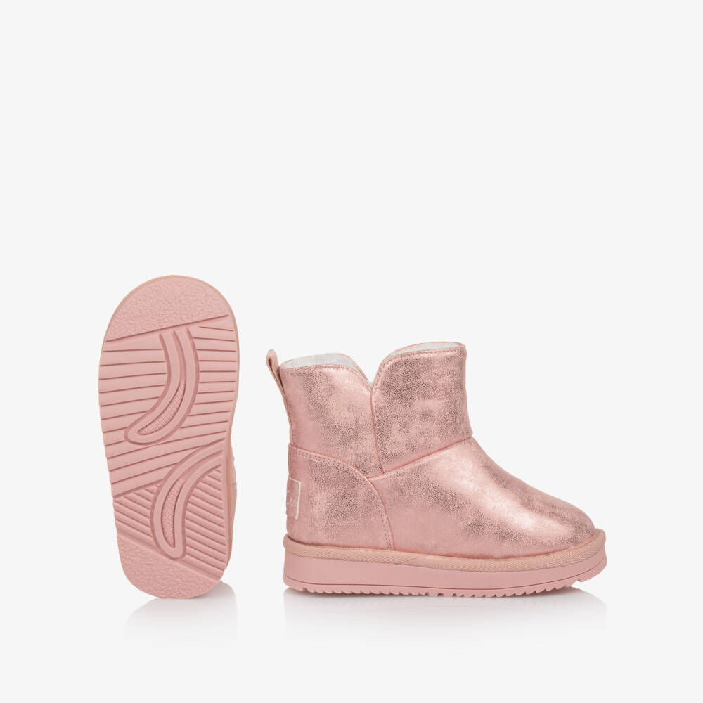 A Dee-Girls Pink Faux Leather Bow Boots | Childrensalon Outlet