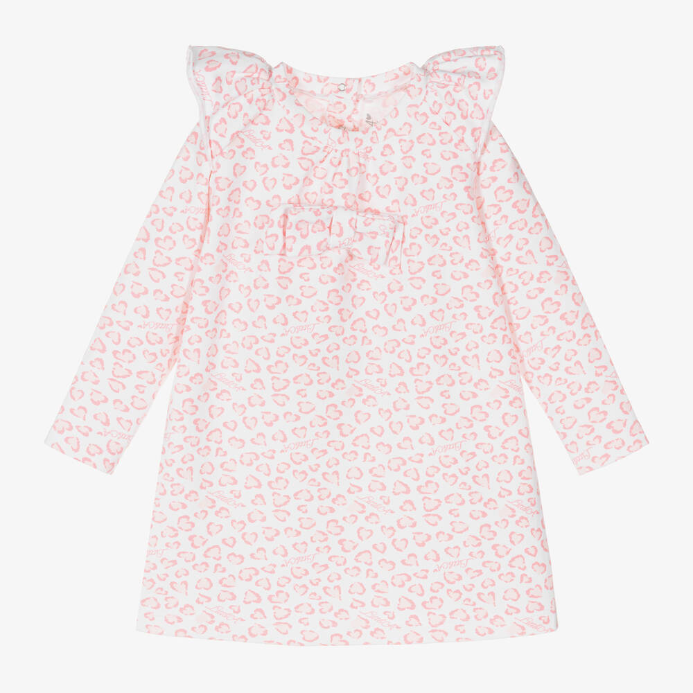 A Dee - Girls Pink Hearts Cotton Dress | Childrensalon