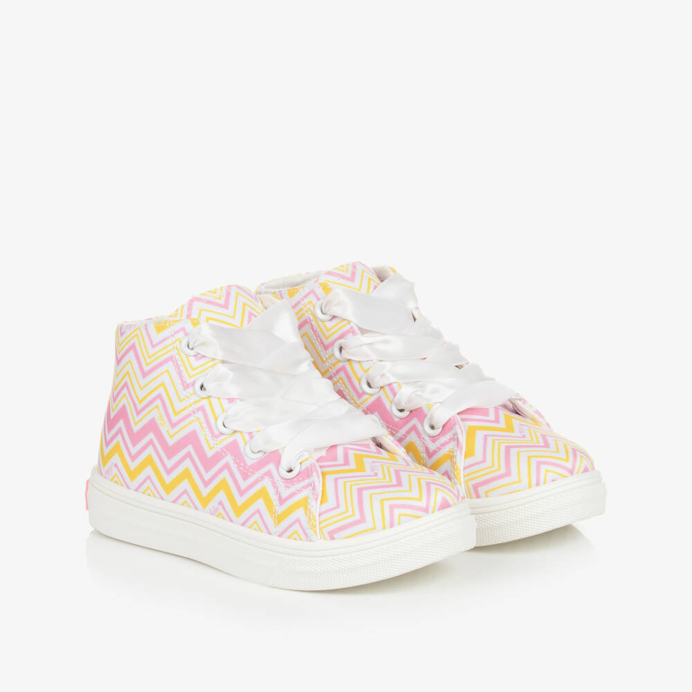 A Dee-Girls Pink High-Top Shell Trainers | Childrensalon Outlet
