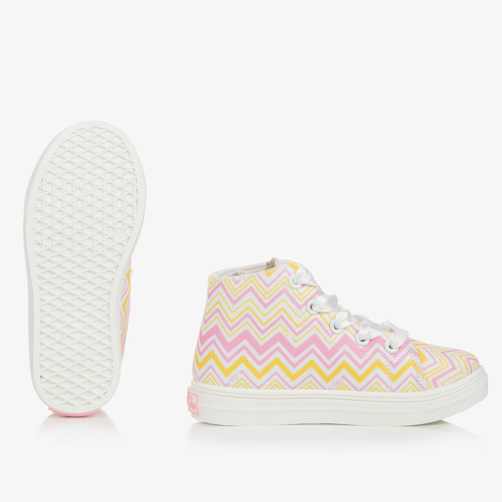 A Dee-Girls Pink High-Top Shell Trainers | Childrensalon Outlet