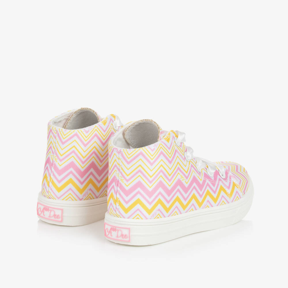 A Dee-Girls Pink High-Top Shell Trainers | Childrensalon Outlet