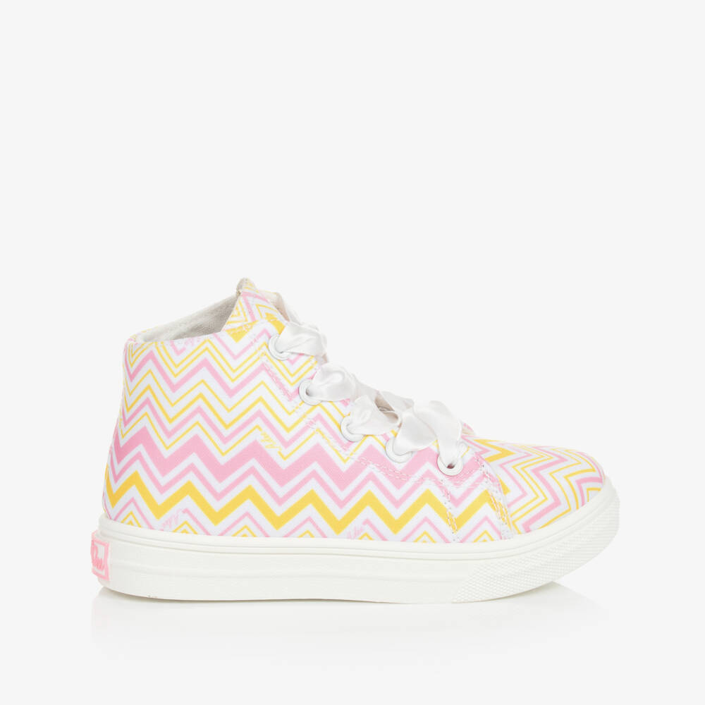 A Dee-Girls Pink High-Top Shell Trainers | Childrensalon Outlet
