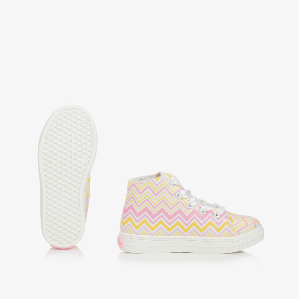A Dee-Girls Pink High-Top Shell Trainers | Childrensalon Outlet