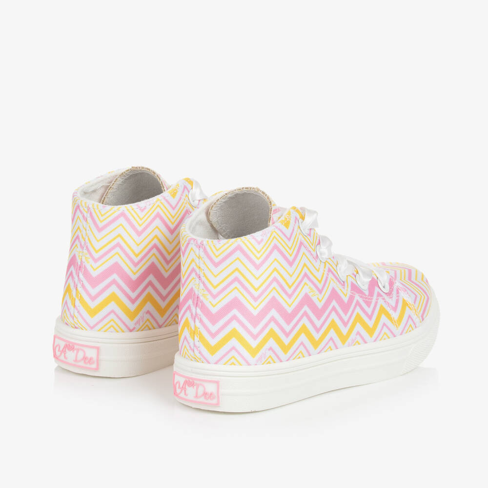A Dee-Girls Pink High-Top Shell Trainers | Childrensalon Outlet