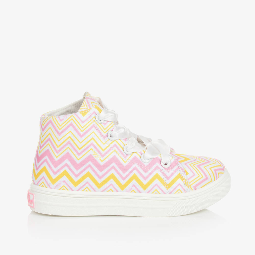 A Dee-Girls Pink High-Top Shell Trainers | Childrensalon Outlet