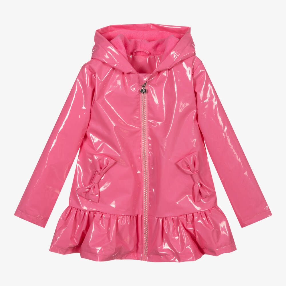 A Dee-Girls Pink Hooded Raincoat | Childrensalon Outlet