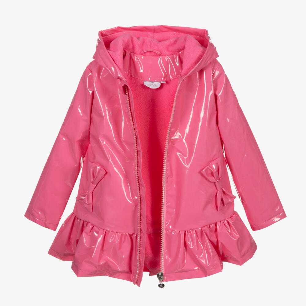 A Dee-Girls Pink Hooded Raincoat | Childrensalon Outlet