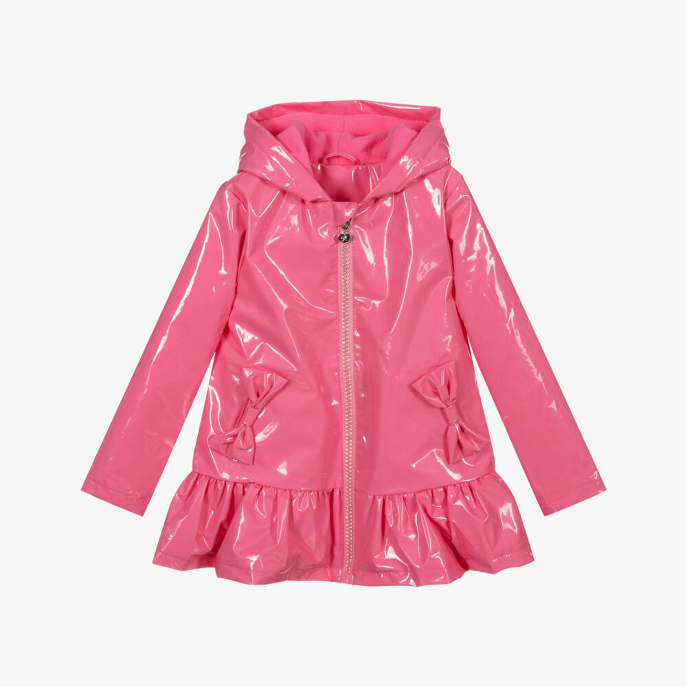 A Dee-Girls Pink Hooded Raincoat | Childrensalon Outlet