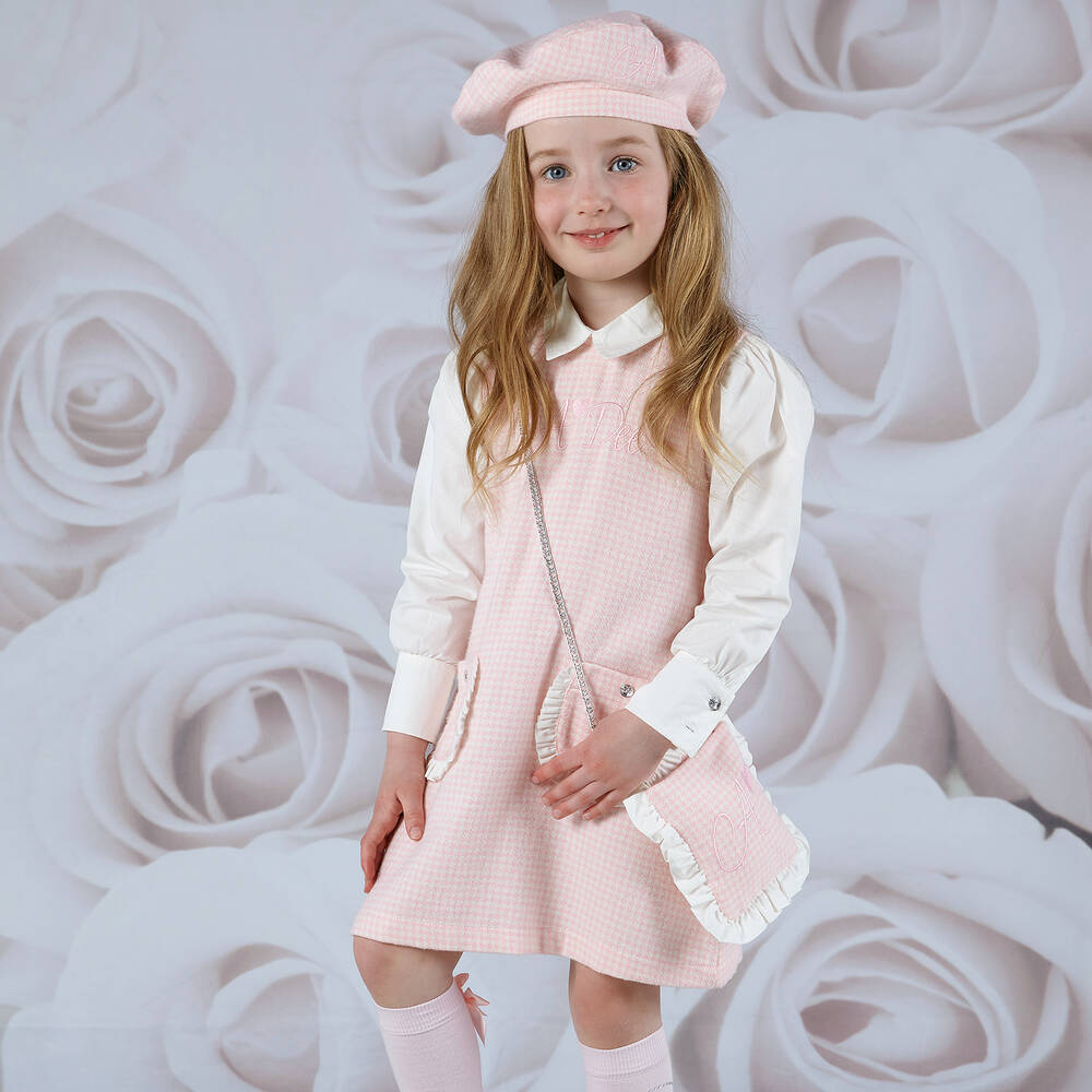 آدي-حقيبة كتف مزيج قطن لون زهري للبنات (15 سم) | Childrensalon Outlet