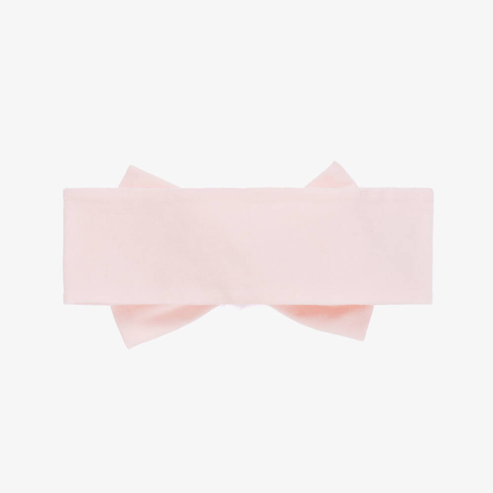 A Dee-Girls Pink Jersey Pom-Pom Hairband | Childrensalon Outlet