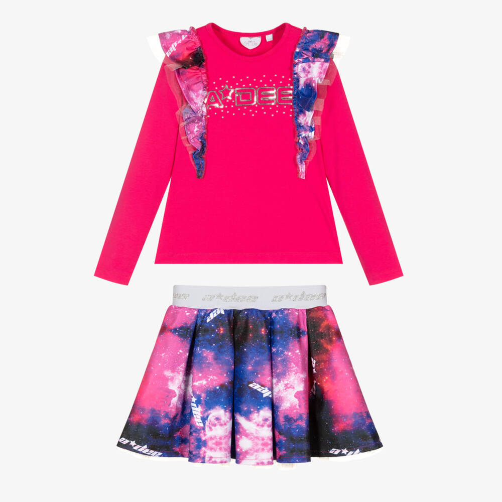 A Dee-Розовый топ и фиолетовая юбка | Childrensalon Outlet